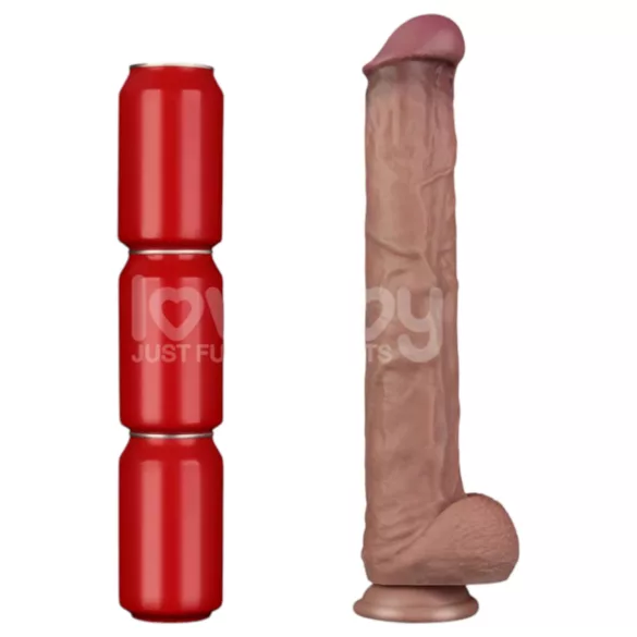 Lovetoy - двуслоен XXL дилдо - 36,5 см - телесен цвят