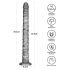 Lovetoy King Sized - изключително голям вибратор - 40,5 см (сив)
