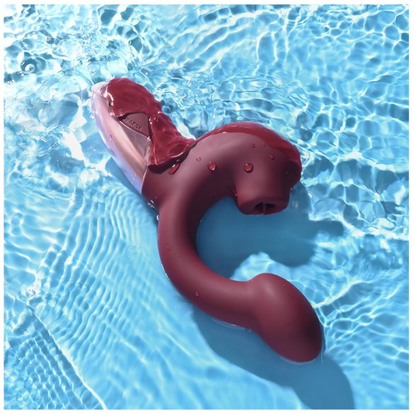 Magic Motion Magic Ponder - вибратор с клиторен стимулатор 2в1 - бордо