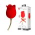 Pretty Love Rose Lover - 2в1 езиче и клитор вибратор (червен)