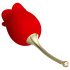 Pretty Love Rose Lover - 2в1 езиче и клитор вибратор (червен)