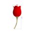 Pretty Love Rose Lover - 2в1 езиче и клитор вибратор (червен)