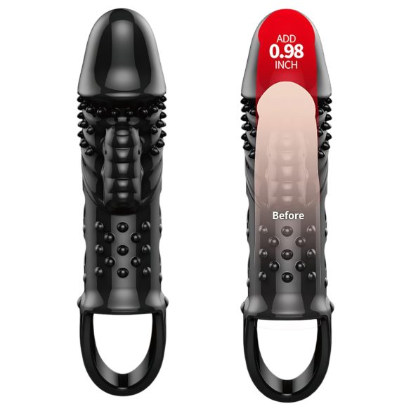 Pretty Love Cecelia - вибриращ пенис ринг с накрайник - черен