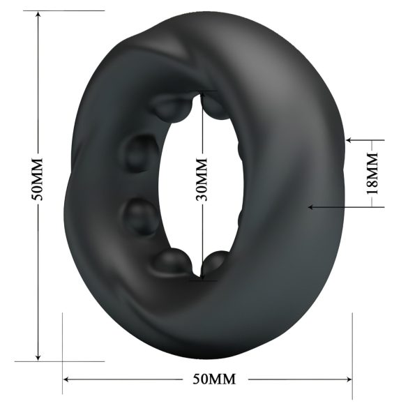 Crazy Bull - вибриращ пръстен за пенис - черен