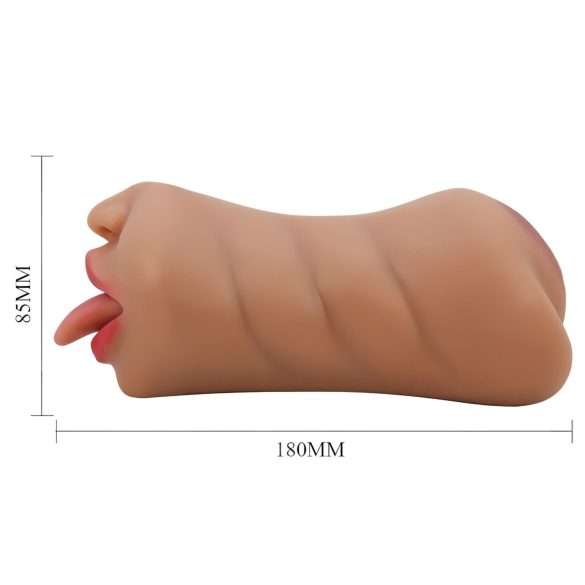 Crazy Bull - мастурбатор уста и вагина - натурален цвят