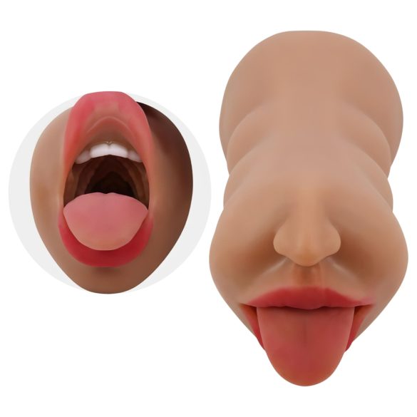 Crazy Bull - мастурбатор уста и вагина - натурален цвят