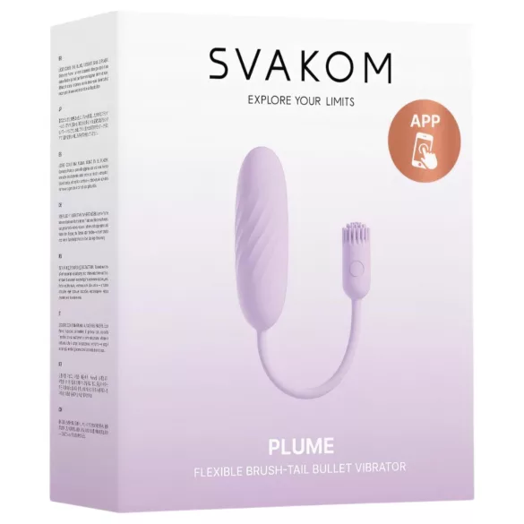 Svakom Plume - 2 в 1 вибриращо яйце (лилаво)