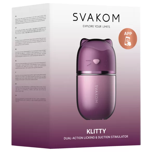 Svakom Klitty - клиторен стимулатор с управление чрез приложение, със засмукване и облизване