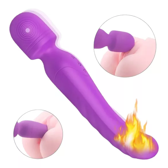 Sex HD Iris - вибриращ масажор с 2 мотора и загряване - лилав