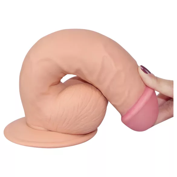 Lovetoy Ultra Soft - реалистично дилдо - гъвкаво, 21,5см, телесен цвят