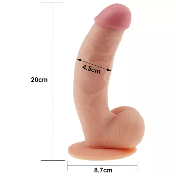 Lovetoy Ultra Soft - реалистично дилдо - гъвкаво, 21,5см, телесен цвят