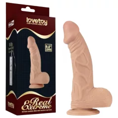   Lovetoy Real Extreme - дилдо с вендуза - 23 см (телесен цвят)