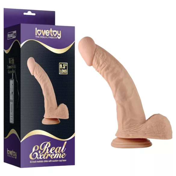 Lovetoy Real Extreme - дилдо за G-точка - 21 см - телесен цвят