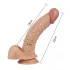 Lovetoy Real Extreme - дилдо за G-точка - 21 см - телесен цвят