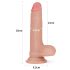 Lovetoy Nature Cock - Двуслоен реалистичен дилдо - 18cm (естествен цвят)
