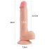 Lovetoy естесвен фалос - реалистично удоволствие с вендуза, 21 см (натурален)