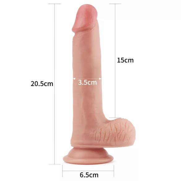 Lovetoy Nature Cock - реалистично дилдо с две слоя - 20см - телесен