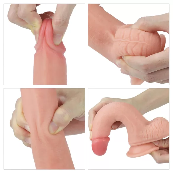 Lovetoy Nature Cock - реалистично дилдо с две слоя - 20см - телесен