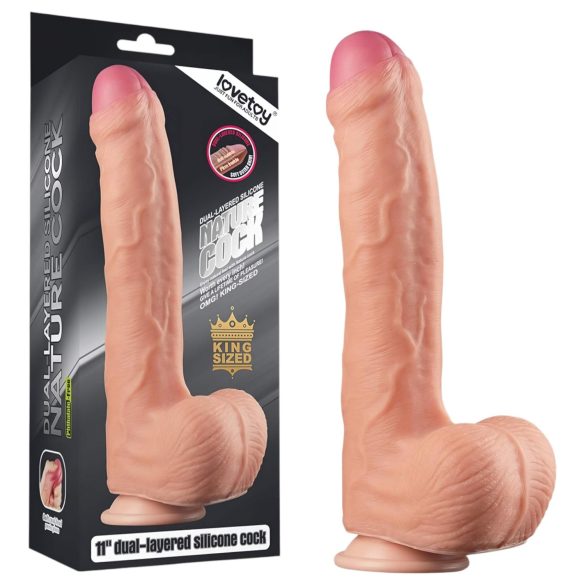 Lovetoy Nature Cock - Двуцветно Реалистично Дилдо - 28см (естествен)