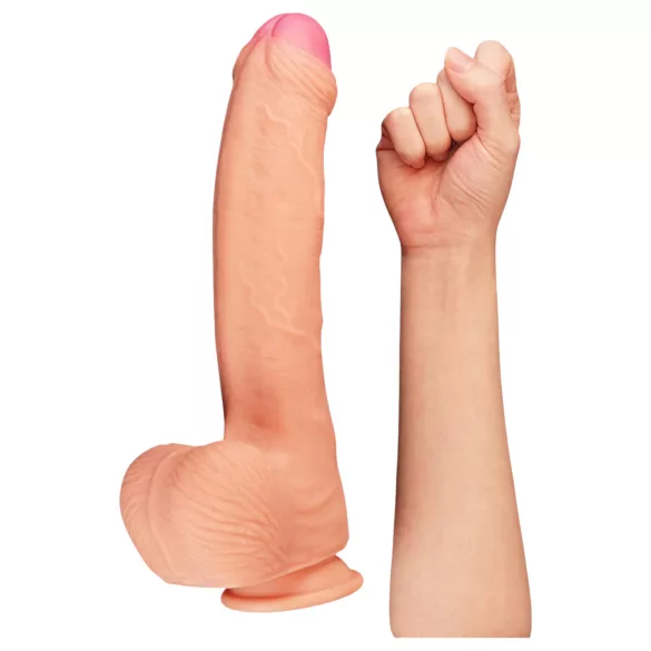 Lovetoy Nature Cock - реалистично дилдо с двойна плътност - 28 см - телесен