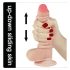 Lovetoy Pлъзгащa кожа - двуслоен - 18см (естествен)