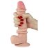 Lovetoy Sliding-Skin - двуслоен дилдо - 21см (естествен цвят)