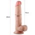 Lovetoy Sliding-Skin - двуслоен дилдо - 21см (естествен цвят)