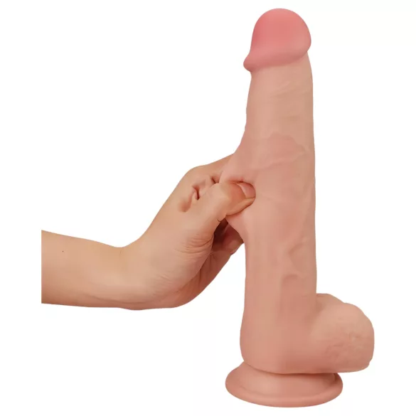 Lovetoy - дилдо с две слоя - 23 см - телесен цвят