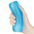 Lovetoy Training Master - Двустранен оребрен мастурбатор (син)