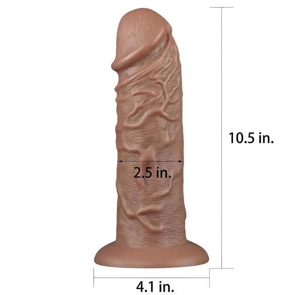 Lovetoy Chubby - реалистично дилдо с вендуза - 25 см - телесен цвят