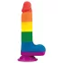 Lovetoy Prider - реалистично дилдо с тестиси - 20см - дъга