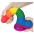 Lovetoy Prider - реалистично дилдо с тестиси - 20см - дъга