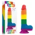 Lovetoy Prider - реалистично дилдо с тестиси - 20см - дъга