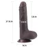 Lovetoy - реалистично дилдо с двойна текстура - 18см - кафяво