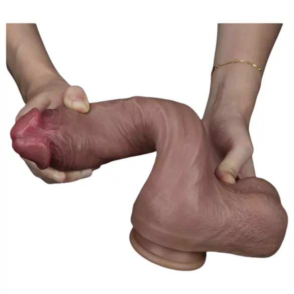 Lovetoy Nature Cock - реалистично дилдо с две текстури - 26см - телесен