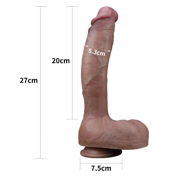 Lovetoy Nature Cock - реалистично дилдо с две текстури - 26см - телесен