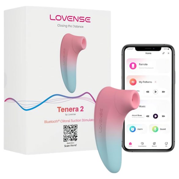 LOVENSE Tenera 2 - умен вибратор за клитор (синьо-розов)