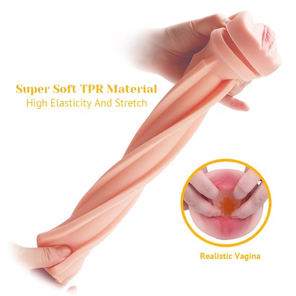 Tracy's Dog - мъжки мастурбатор с реалистична вагина - черен/телесен цвят