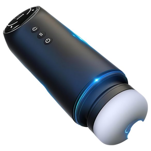 Leopard - вибриращ и всмукващ мастурбатор с подвижна глава (черен)