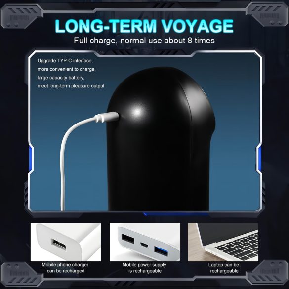 Leopard - вибриращ и всмукващ мастурбатор с подвижна глава (черен)