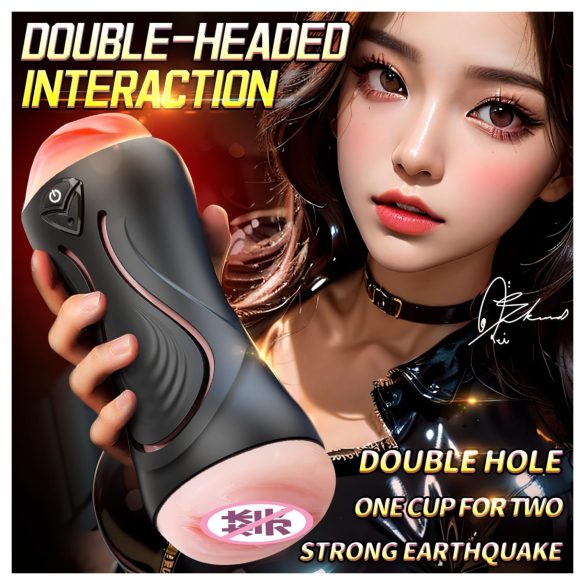 Leopard - орален и вагинален пенис вибратор (естествен)