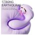 Leopard - вибратор с вакуум и вибрация - лилав