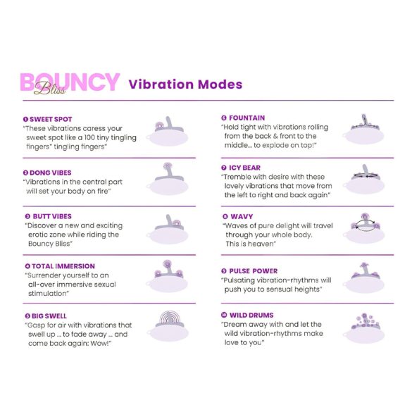 Bouncy Bliss Classic - надуваема възглавница с вибратор (лилава)