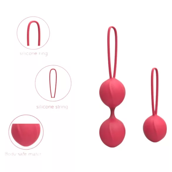 Cotoxo Cherry - вагинални топчета гейша комплект 2 части - червен
