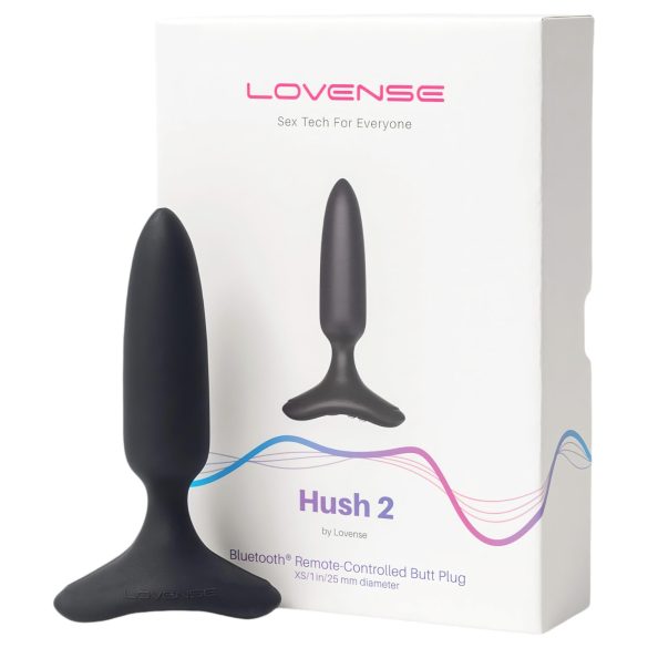 LOVENSE Hush 2 XS - анален вибратор с презареждаща батерия - 25мм - черен