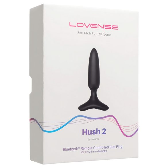LOVENSE Hush 2 XS - анален вибратор с презареждаща батерия - 25мм - черен
