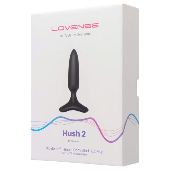 LOVENSE Hush 2 XS - анален вибратор с презареждаща батерия - 25мм - черен
