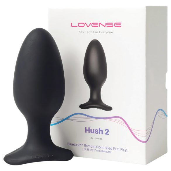 LOVENSE Hush 2 L - акумулаторен анален вибратор (57 мм) - черен