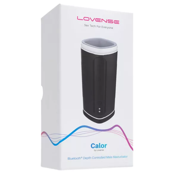 Lovense Calor - загряващ мастурбатор с управление чрез приложение за мъже (черен)