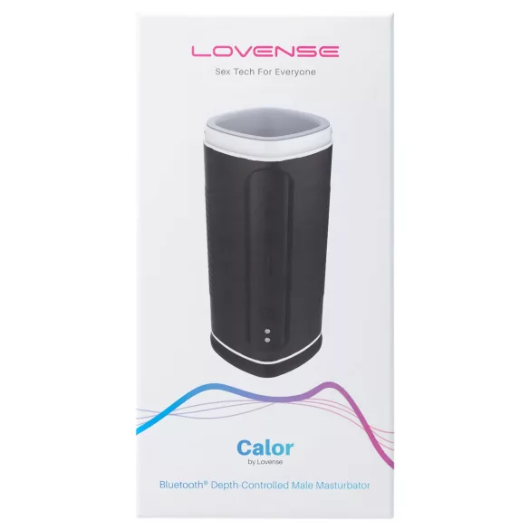 Lovense Calor - загряващ мастурбатор с управление чрез приложение за мъже (черен)